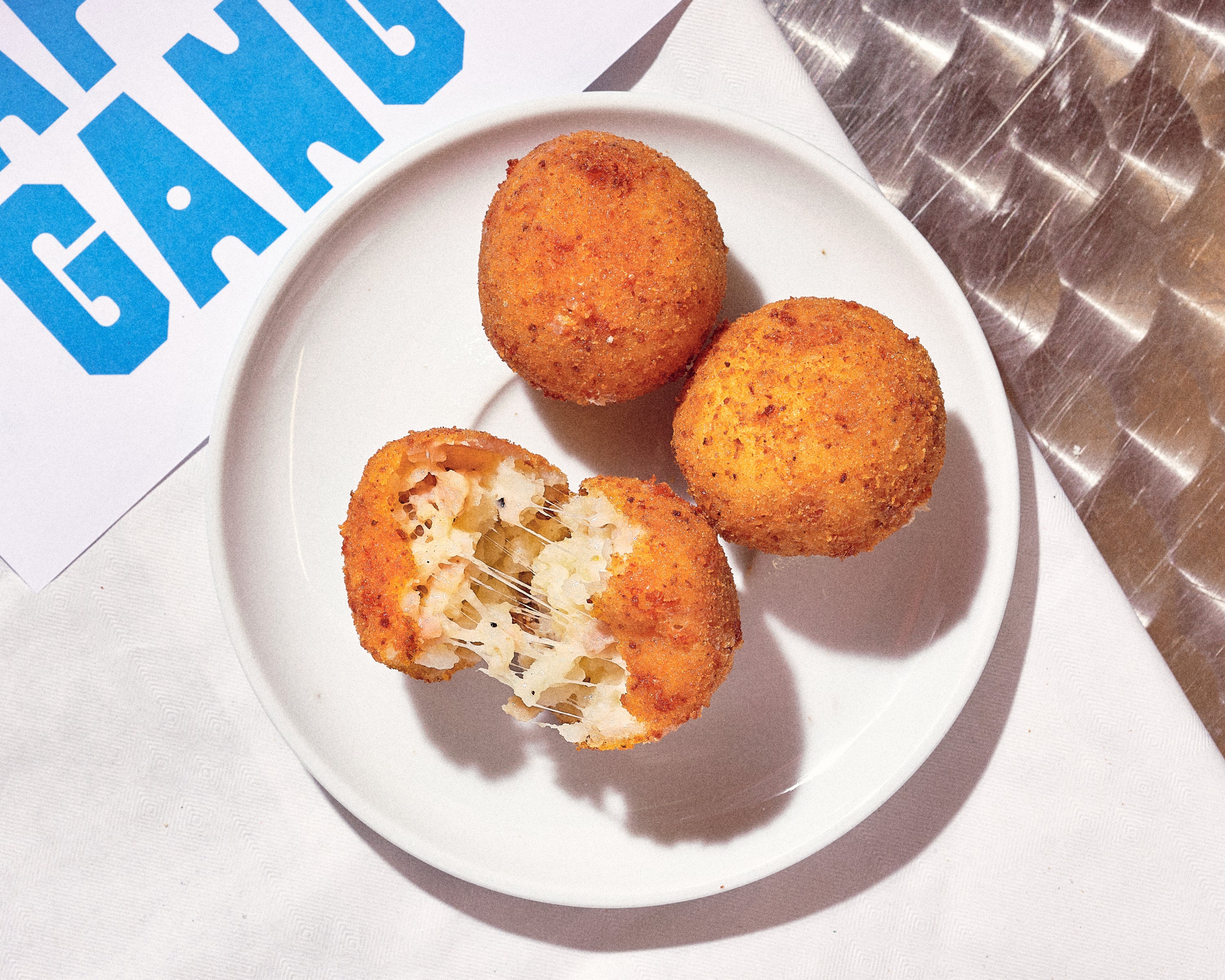 Arancini prosciutto